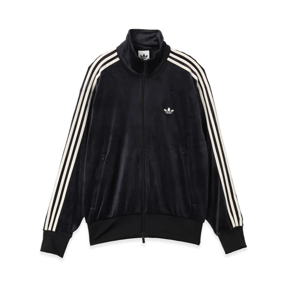 adidas Firebird Velour Track Top "Black"
