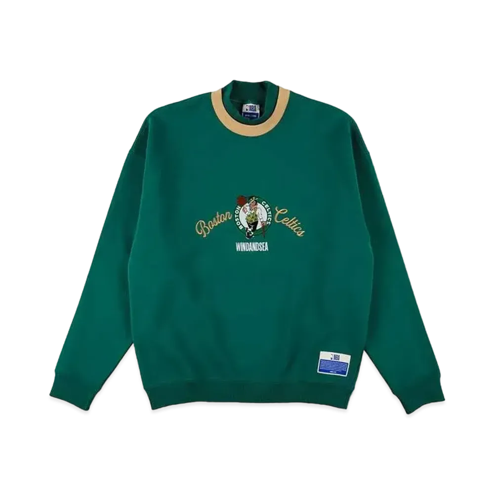 WIND AND SEA x NBA Double Neck Sweat Shirt "Boston Celtics"