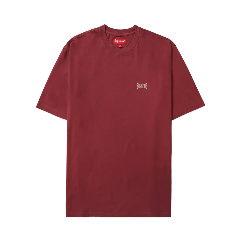 Supreme Warm Up Washed S/S Top "Maroon"