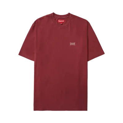 Supreme Warm Up Washed S/S Top "Maroon"