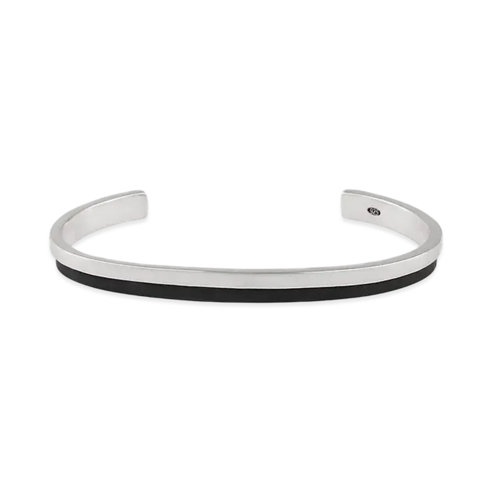 Paul Smith Bicolor Logo Bangle "Silver"