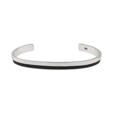 Paul Smith Bicolor Logo Bangle "Silver"