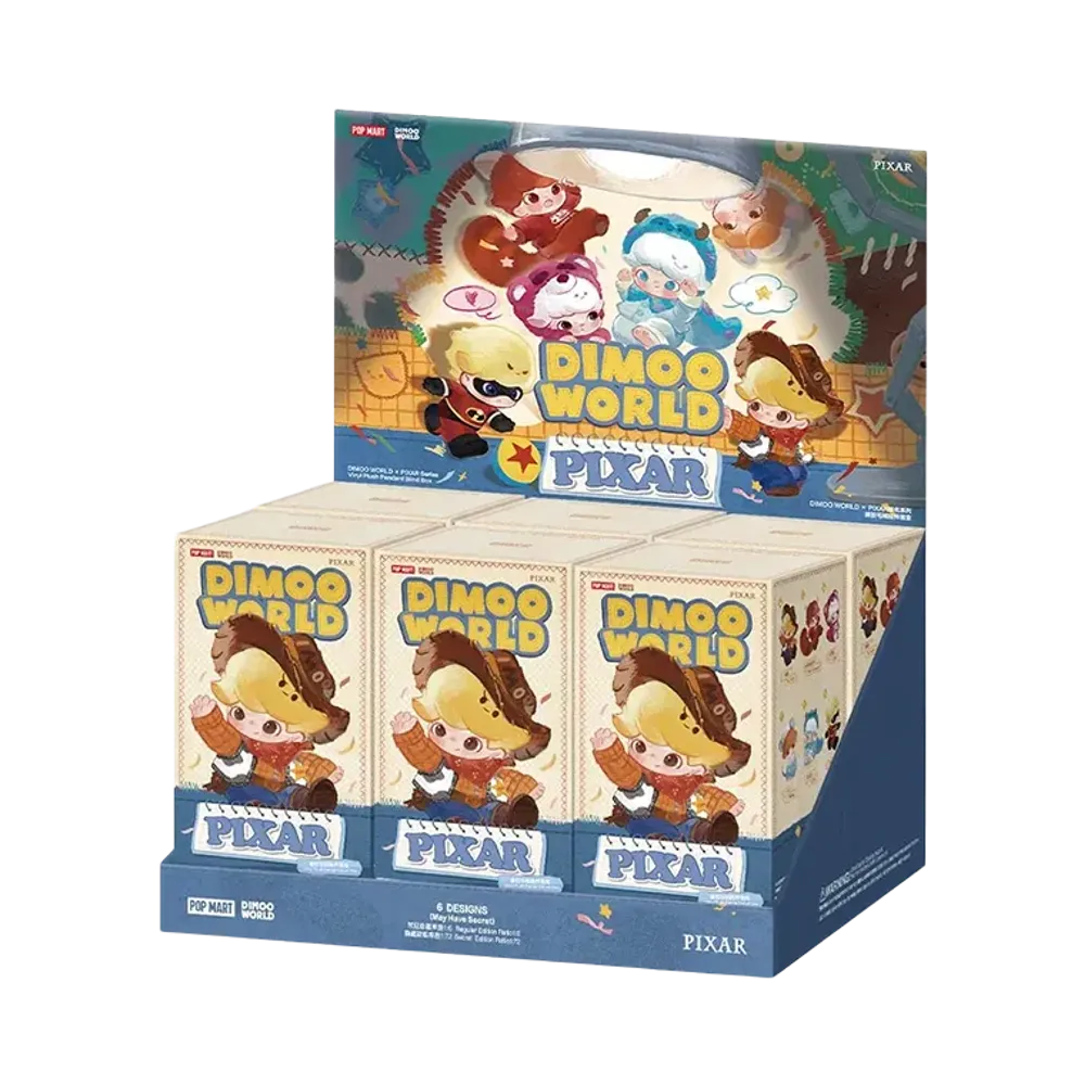 POP MART DIMOO WORLD x PIXAR Series - Vinyl Plush Pendant Blind Box [Assortment Box]