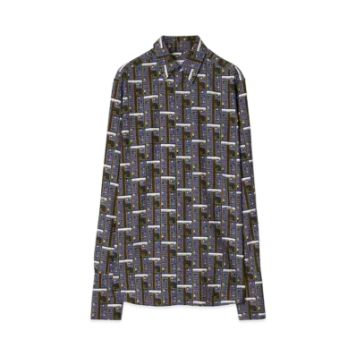 Burberry Women's Bus Silk Shirt "Knight"
