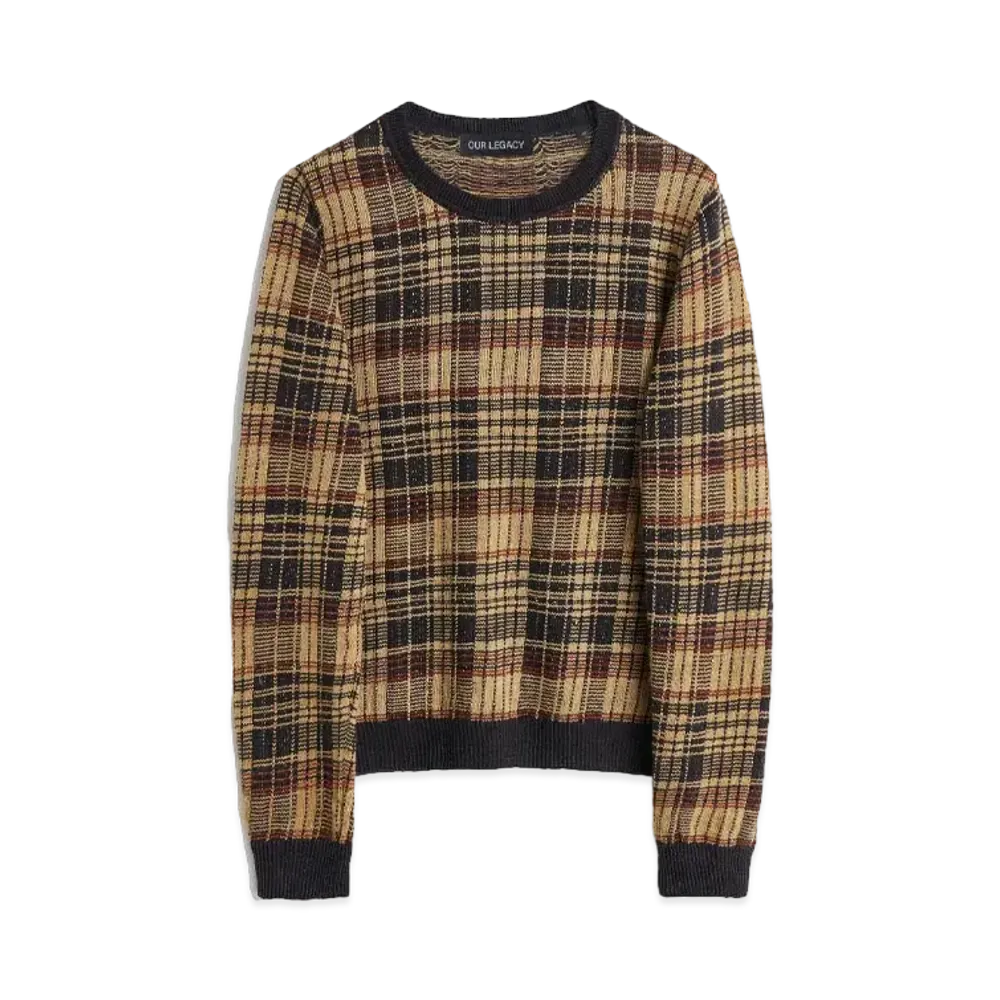OUR LEGACY Formal Roundneck "Gold Geezer Check"