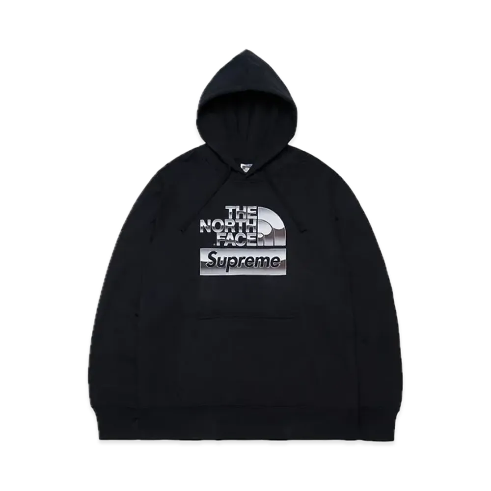 Supreme x The North Face Metallic Logo Hooded Sweatshirt "Black"