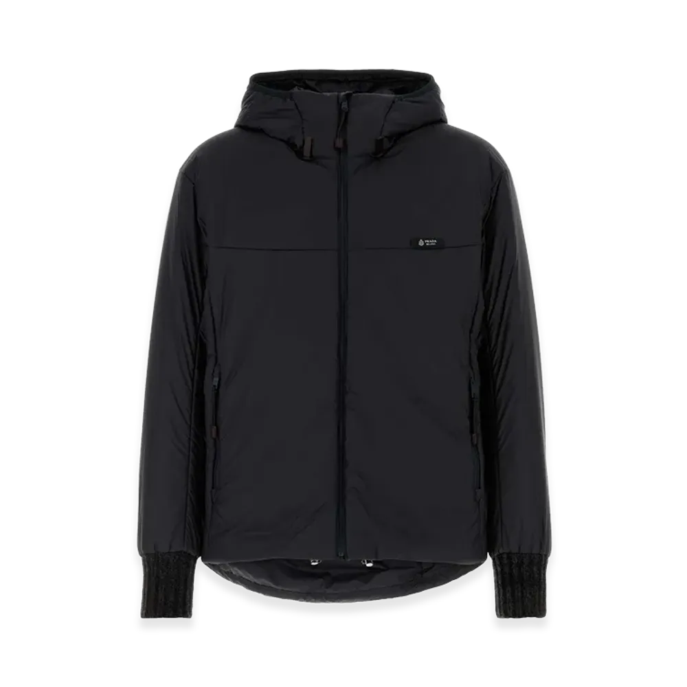 PRADA Charcoal Re-Nylon Padded Jacket "Grey"