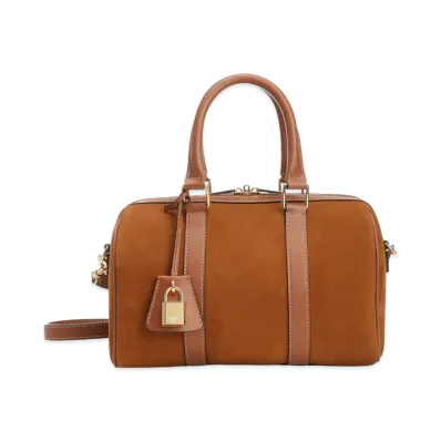 CELINE Women's Medium Boston Nubuck Calfskin "Brown"