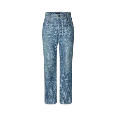 Louis Vuitton x Yayoi Kusama All Over Pumpkin Denim Pants "Indigo"