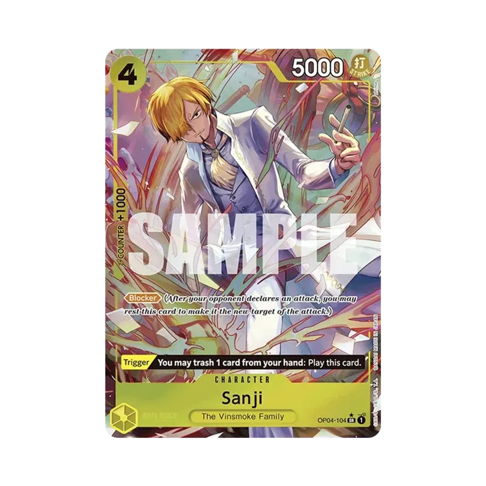 サンジ SR-P [OP04-104]【英語版】(プレミアムブースター「ONE PIECE CARD THE BEST」)