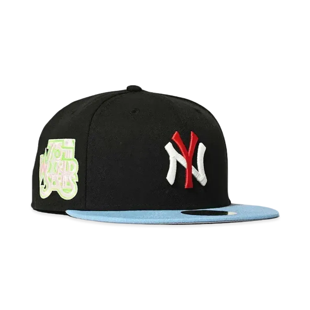 HOME GAME NEW YORK YANKEES 1975 WS 59FIFTY "BLACK/SK BLUE"