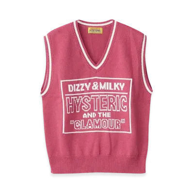 HYSTERIC GLAMOUR Dizzy & Milky Jacquard Vest "Pink"