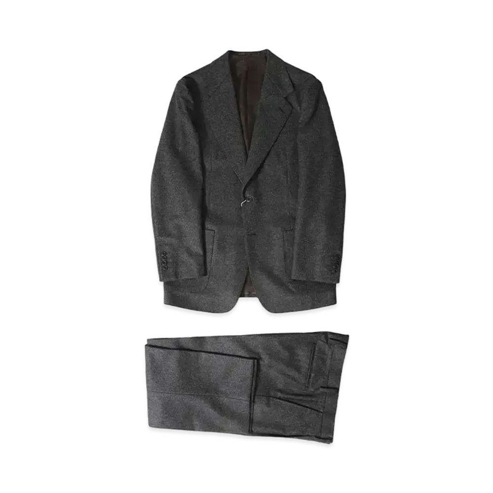 COMOLI FOX Flannel Suit "Charcoal"