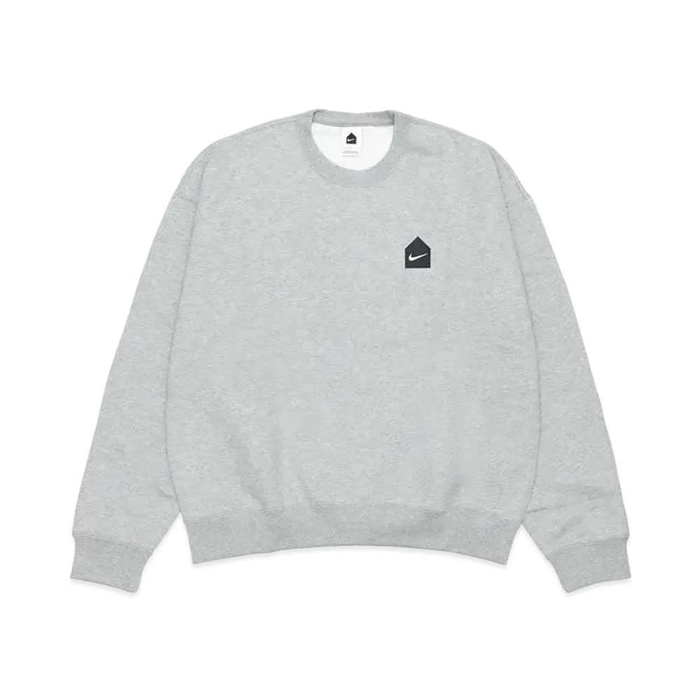 DSM x Nike HUT Logo Project M Nrg Hut x Swoosh Crew Flc "Dk Grey Heather"