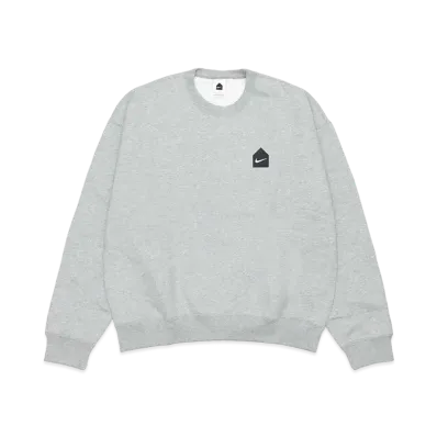 DSM x Nike HUT Logo Project M Nrg Hut x Swoosh Crew Flc "Dk Grey Heather"