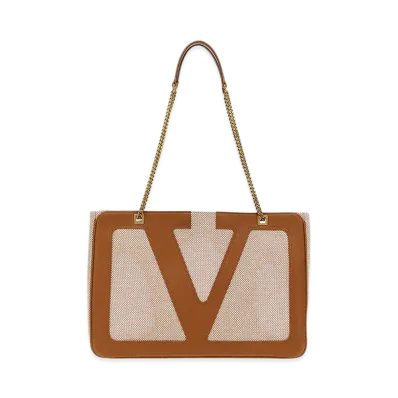 Valentino Garavani Women's 'viva Superstar' Midi Shopping Bag "Beige"