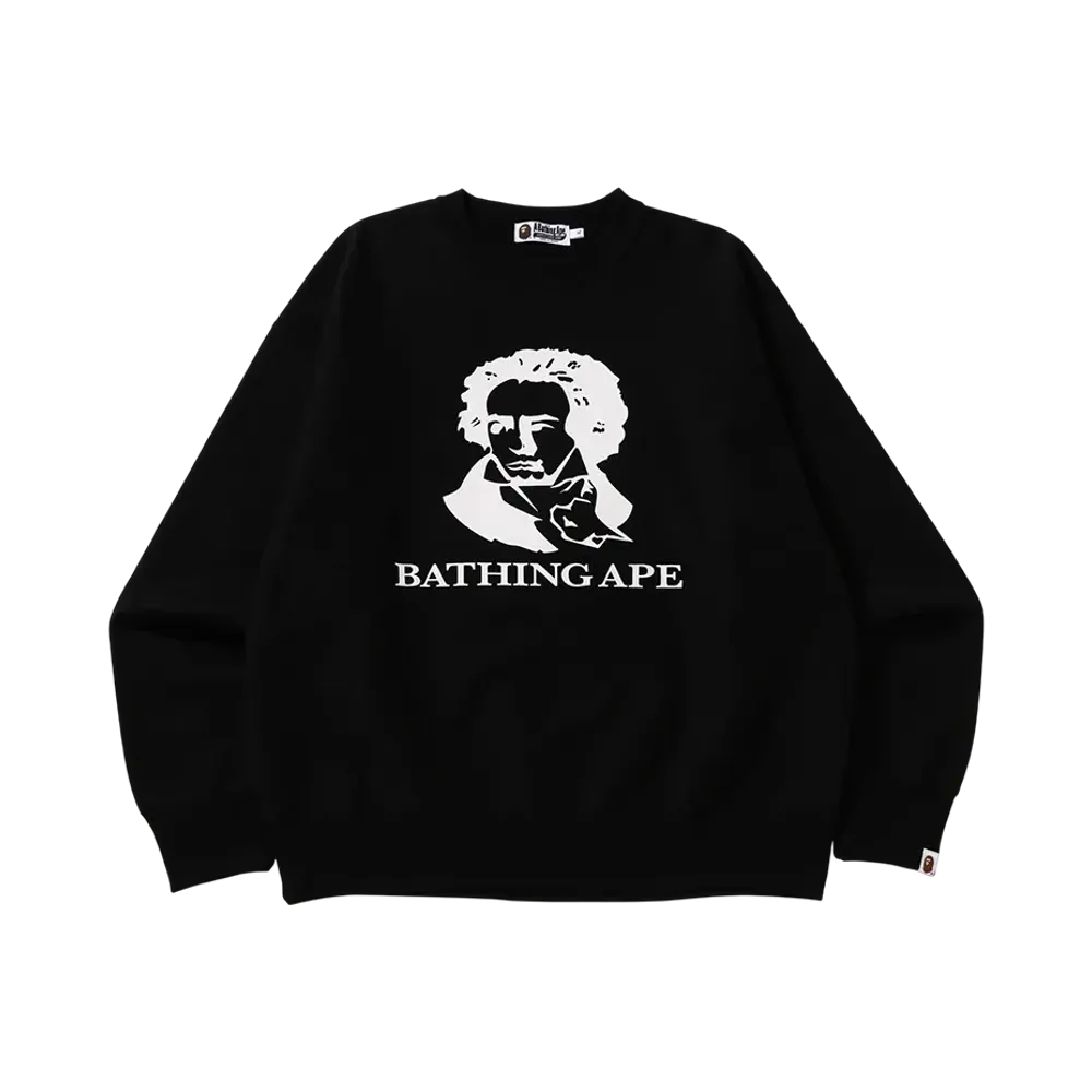 A BATHING APE Classic Bathing Ape Relaxed Fit Crewneck "Black"