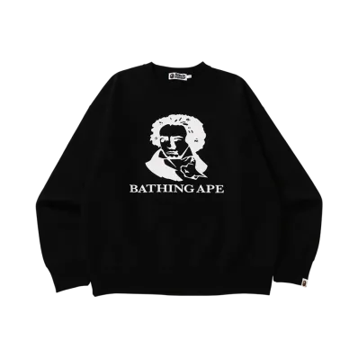 A BATHING APE Classic Bathing Ape Relaxed Fit Crewneck "Black"
