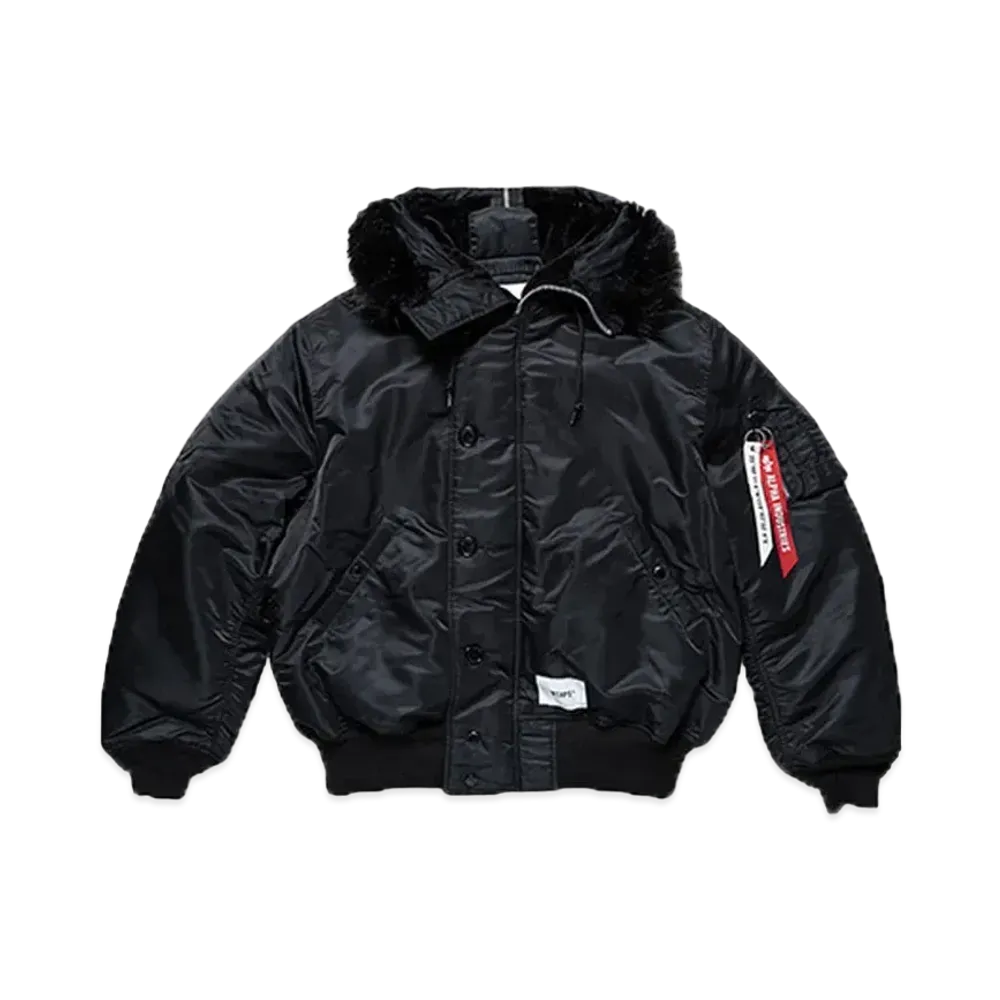 WTAPS x ALPHA INDUSTRIES N-2B Core Spec / Jacket / Nylon. Twill. "Black"
