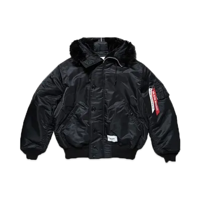 WTAPS x ALPHA INDUSTRIES N-2B Core Spec / Jacket / Nylon. Twill. "Black"