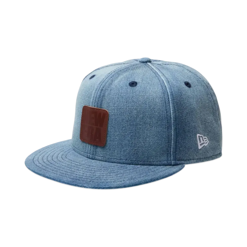NEW ERA 9Fifty Denim Leather Patch "Washed Denim"