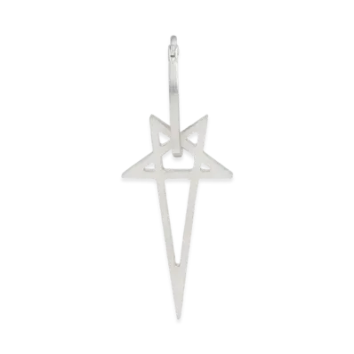 Rick Owens Pentagram Earrings "Silver"