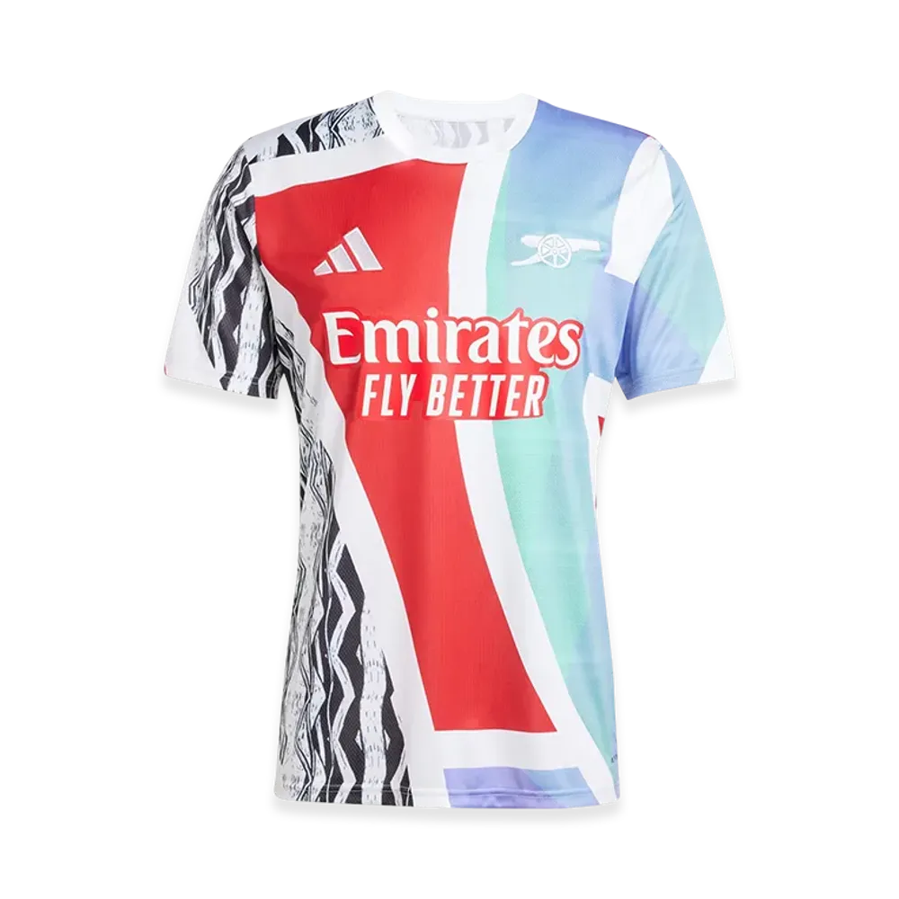 adidas Arsenal 24/25 Pre-Match Jersey "Better Scarlet/White/Black/Clear Aqua"