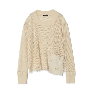 UNDERCOVER Cotton Net Pullover "Ivory"