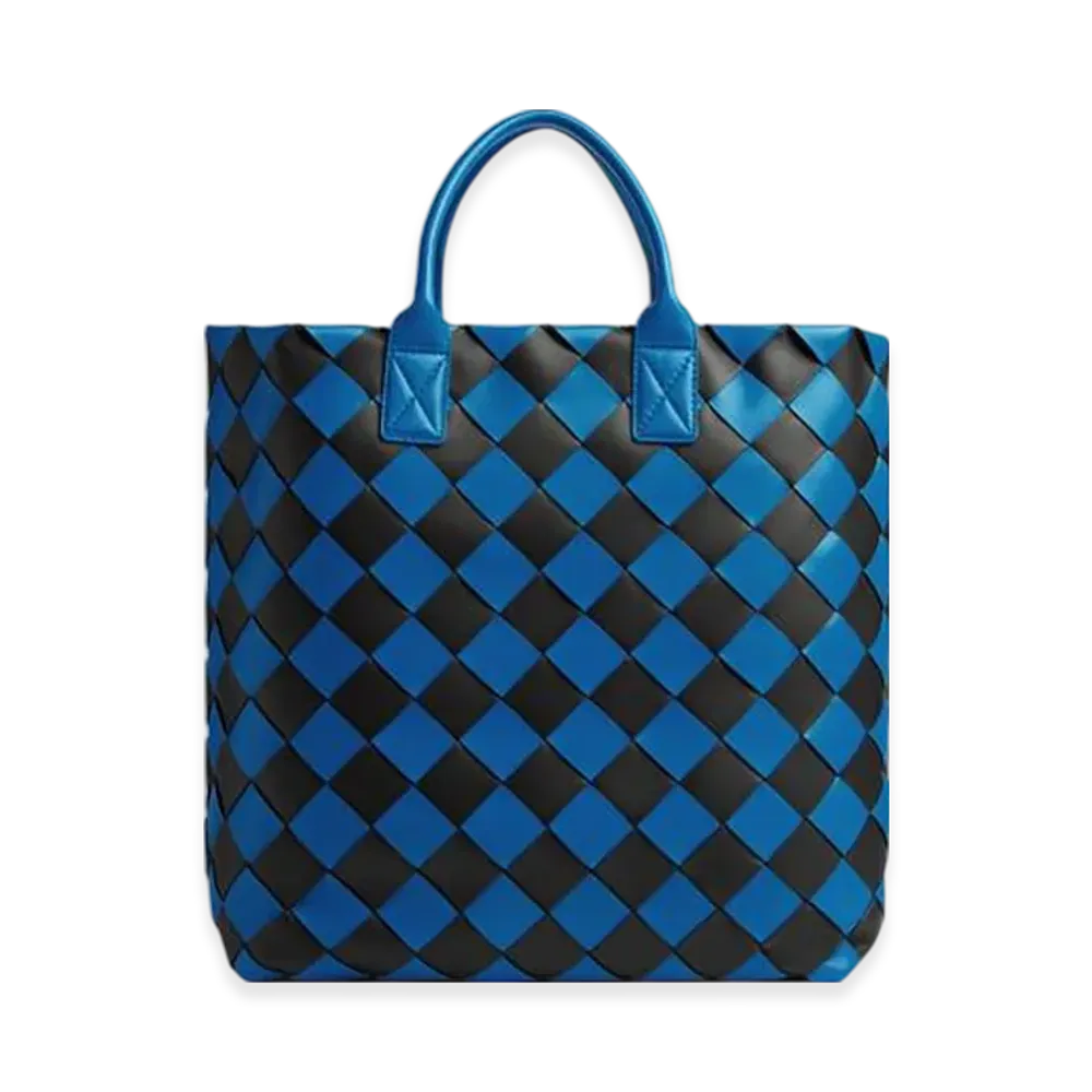 Bottega Veneta Maxi Intreccio Tote "Signal/Blue/Black"