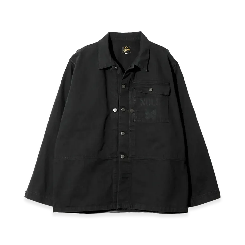NEEDLES P-44 Jacket - Cotton Herringbone "Black"
