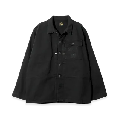 NEEDLES P-44 Jacket - Cotton Herringbone "Black"
