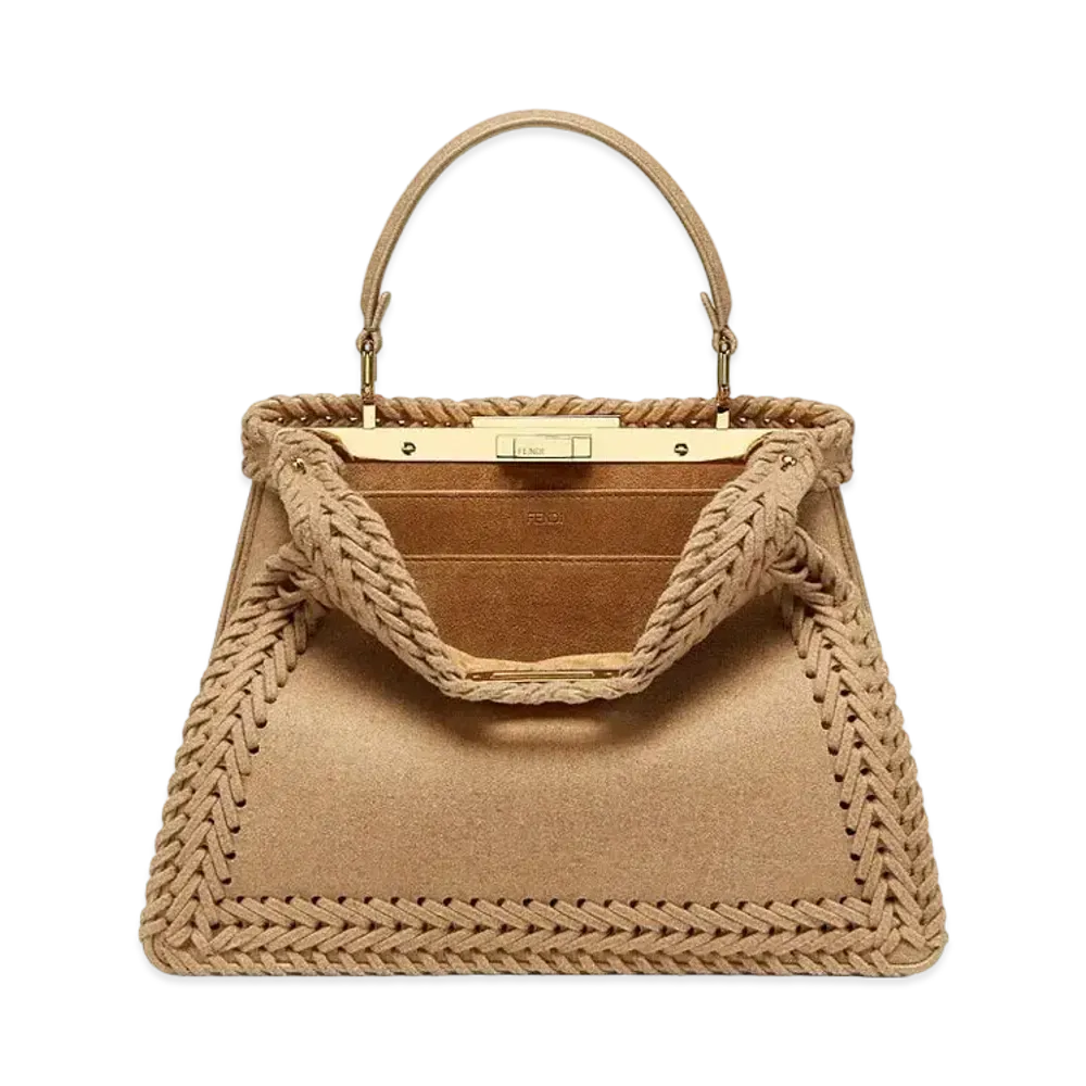 FENDI Peekaboo Iseeu Medium Flannel Bag "Beige"