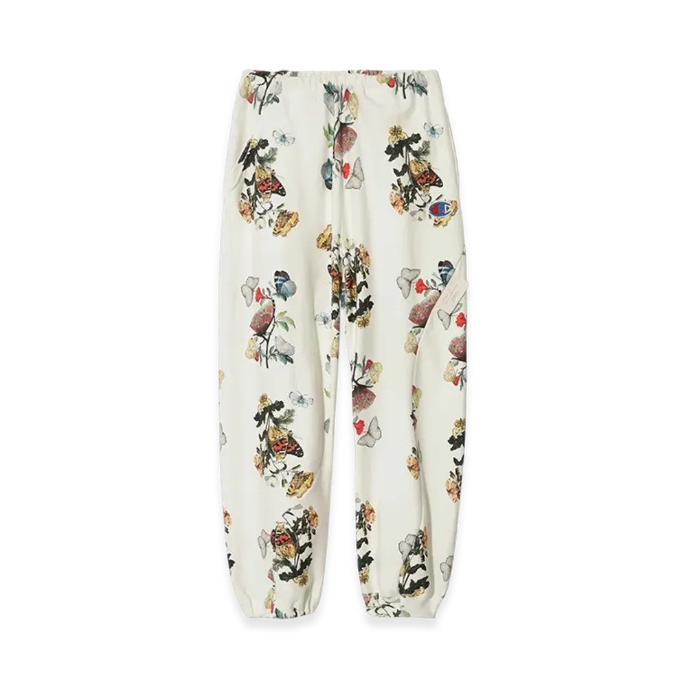 UNDERCOVER x Champion Cotton Polyester All Over Print Fleece Lined Sweatpants "Ivory Base"