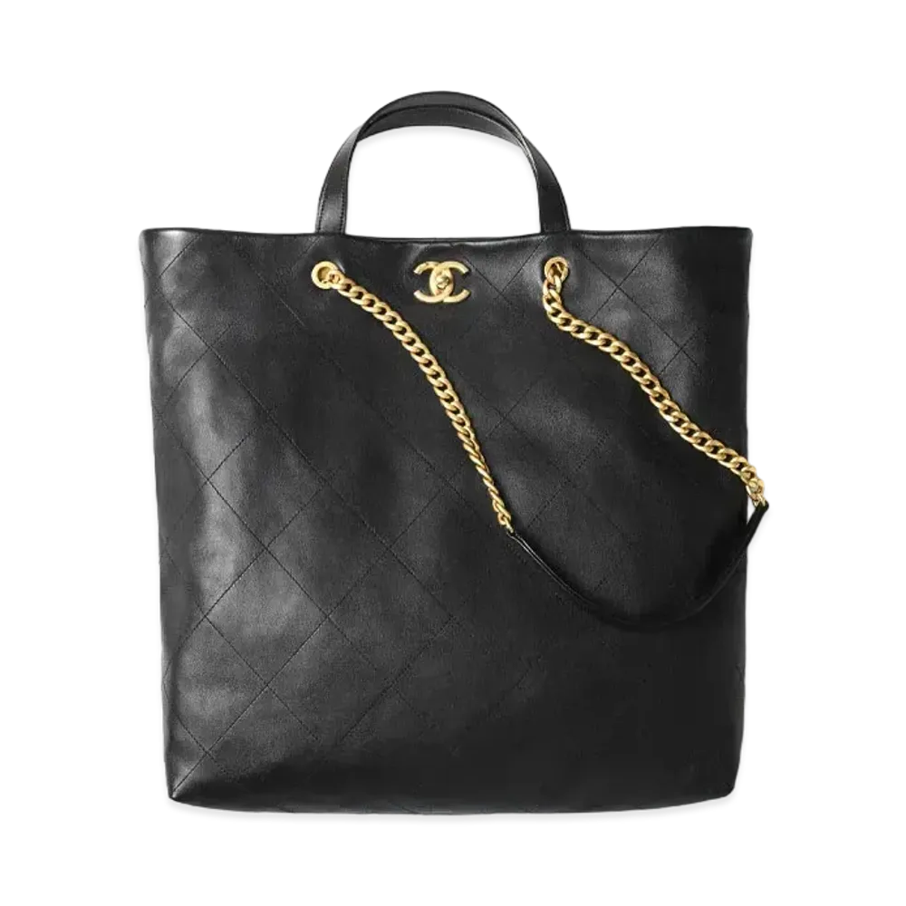 CHANEL Maxi Shopping Bag Calfskin "Black"
