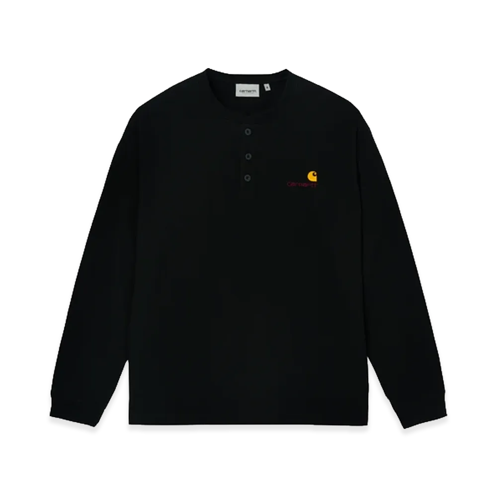 Carhartt WIP L/S Waffle Henley T-shirt "Black"