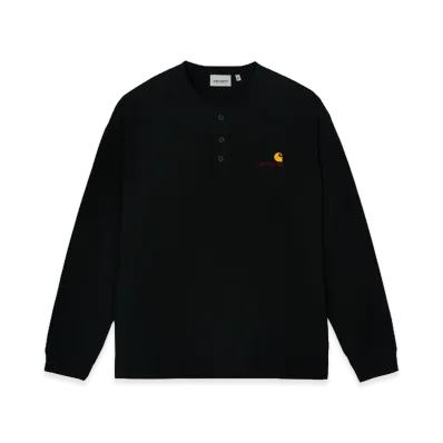 Carhartt WIP L/S Waffle Henley T-shirt "Black"