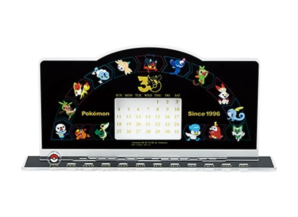 BANDAI "Ichiban Kuji" -Pokemon 30th ANNIVERSARY vol.2- A Prize 30th Anniversary Acrylic Perpetual Calendar