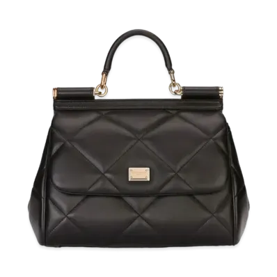 Dolce&Gabbana Sicily Bag Medium Matrasse Calfskin "Black"