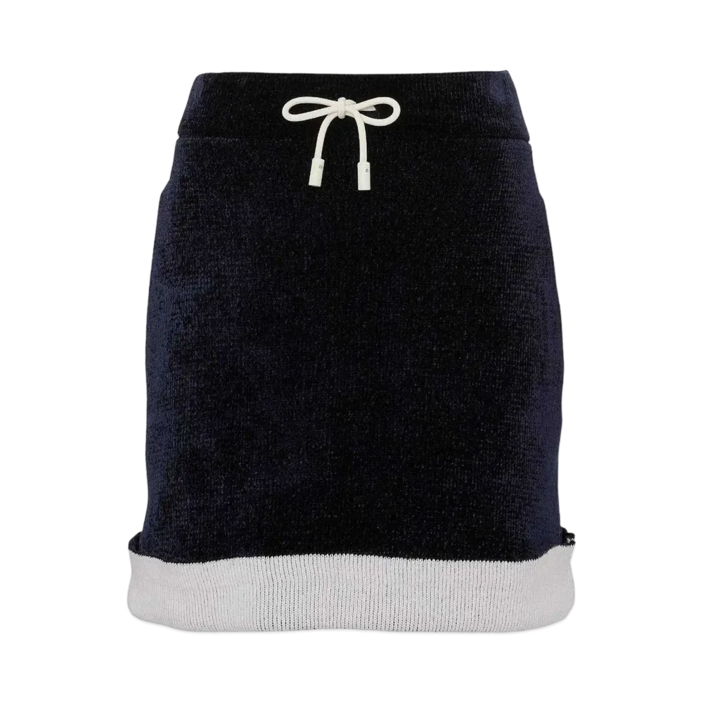 JW ANDERSON Contrast Hem Chenille Miniskirt "Black"