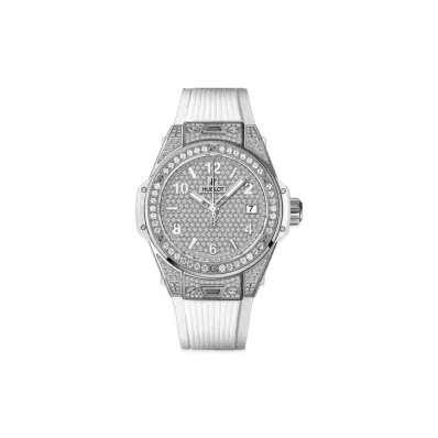 HUBLOT Big Bang One Click Steel White Full Pave 39mm