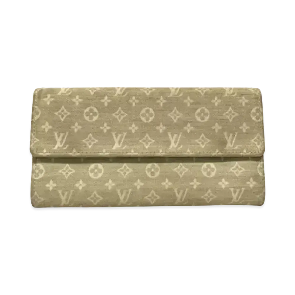 Louis Vuitton Sarah Wallet Monogram Mini Lin "Dune"