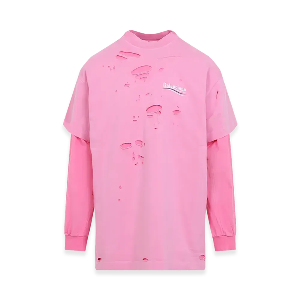 BALENCIAGA L/S Layered T-Shirt "Pink"