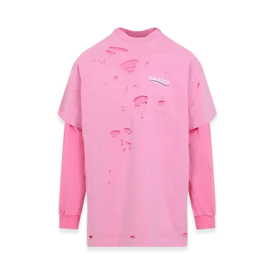 BALENCIAGA L/S Layered T-Shirt "Pink"