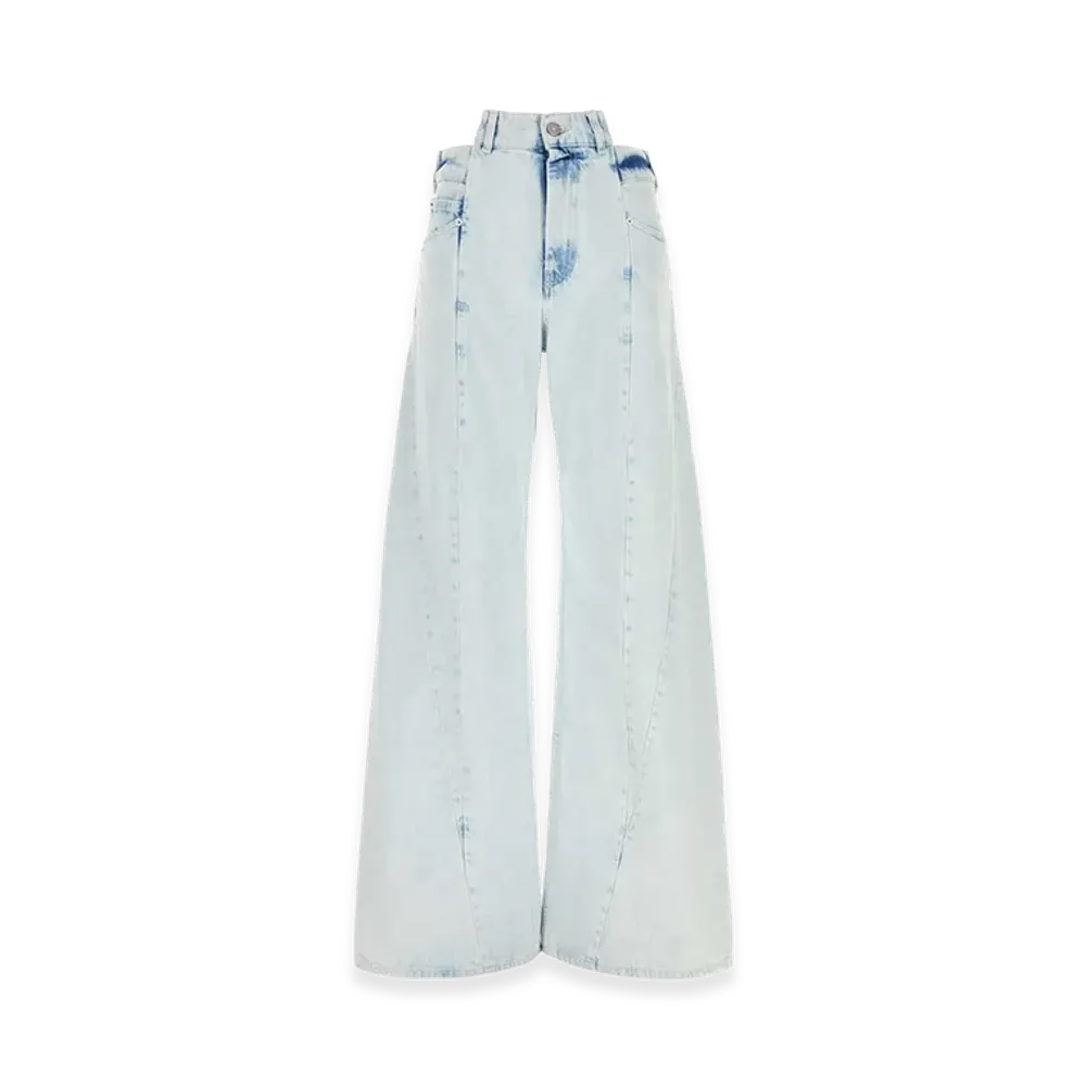 Maison Margiela Women's Denim Wide-Leg Jeans "Light Blue"