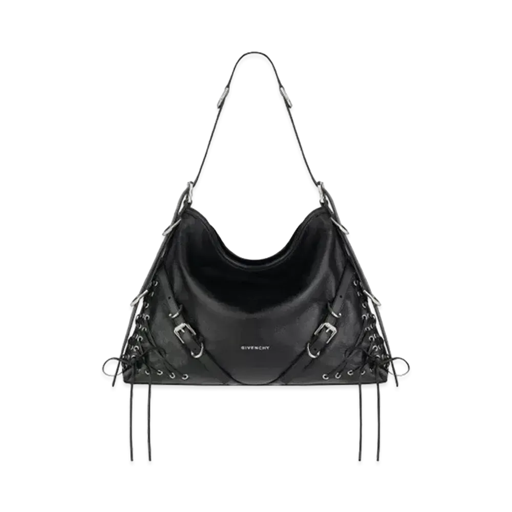 GIVENCHY Medium Voyou Bag In Corset Style Leather "Black"