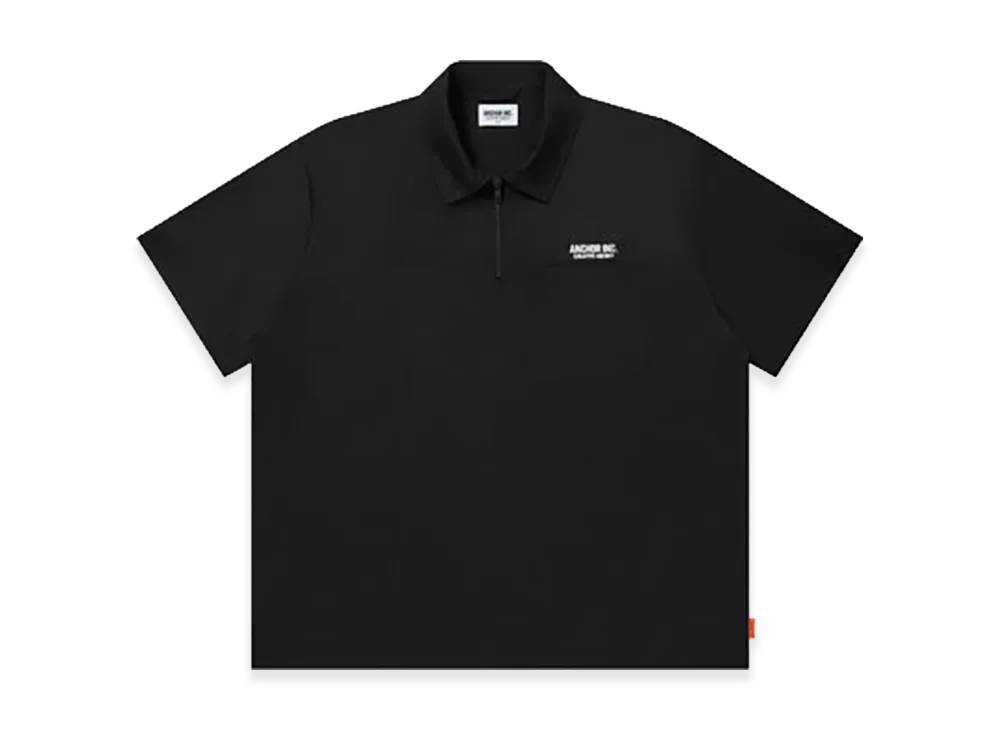 Mercedes Anchor inc. Bold Logo Half Zip Work Shirt "Black"