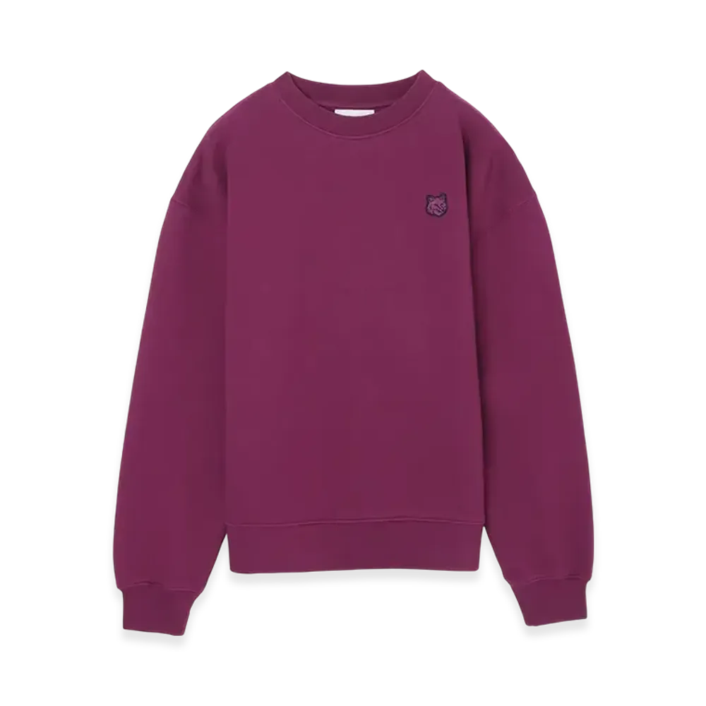 Maison Kitsune Tonal Fox Head Patch Comfort Sweatshirt "Grape"