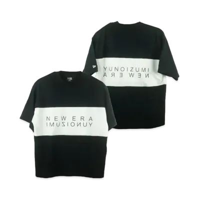 NEW ERA x YUNOIZUMI Short Sleeve Oversized Performance T-Shirt Panel Logo "Black"