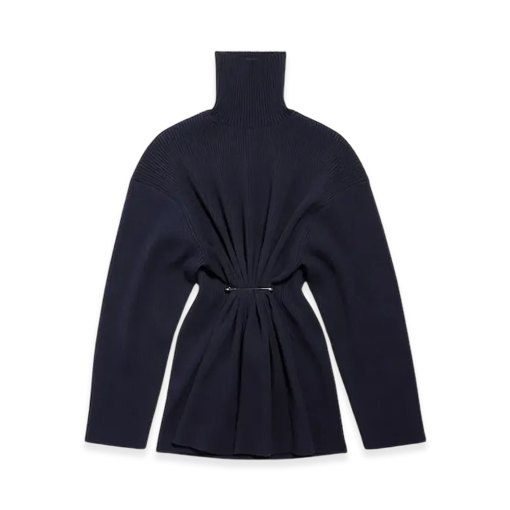 BALENCIAGA Women's Pinched Mini Dress "Navy"