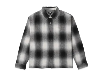 Stussy Loose Weave Plaid Shirt "Grey"